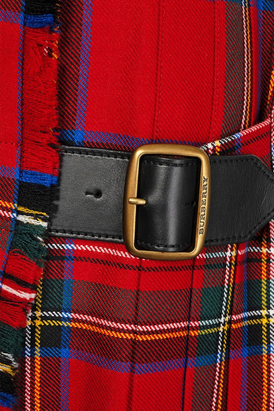 Burberry Size 8 Tartan Pleated Skirt