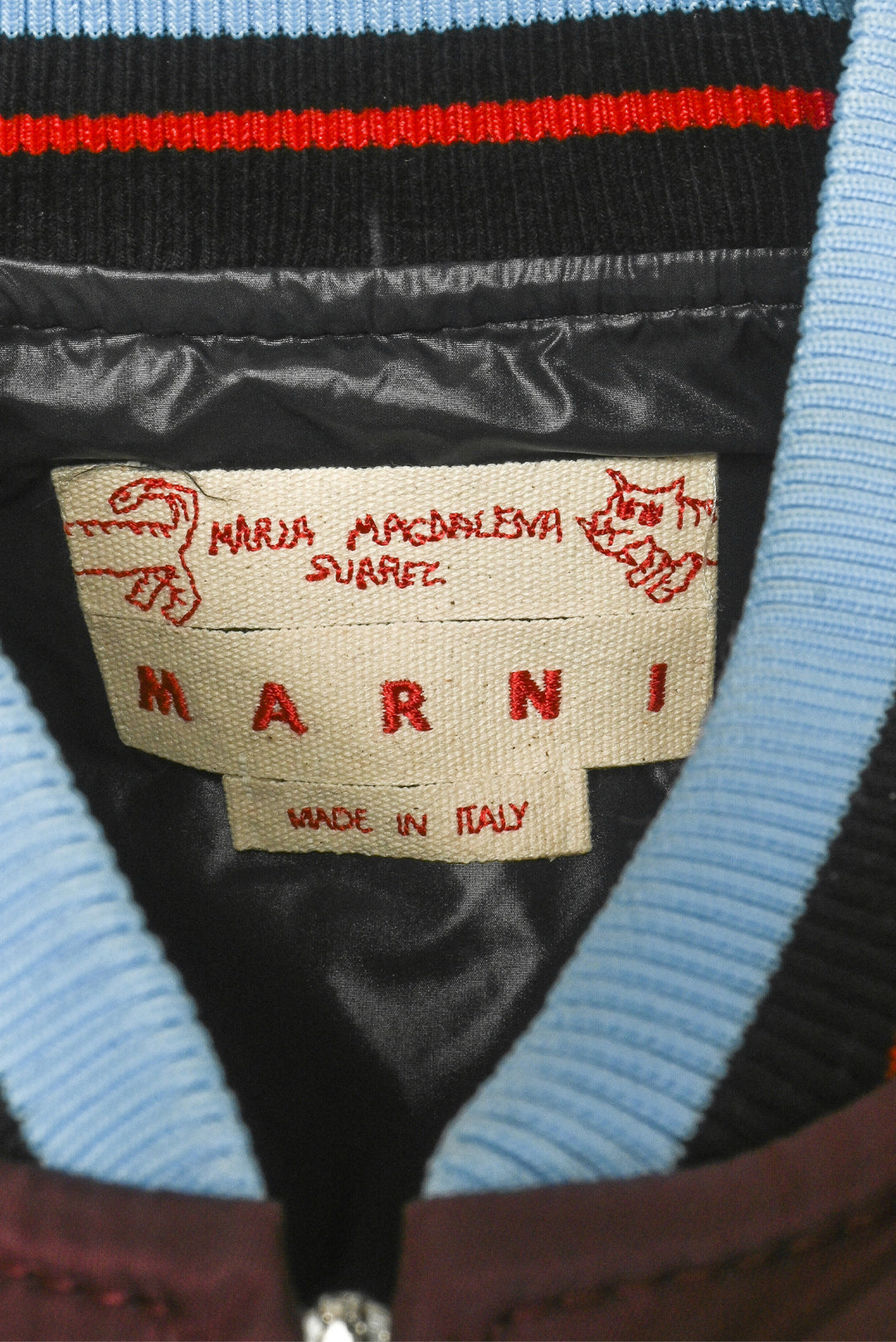 Marni Size 42 Maria Magdalena Suarez Edition Tiger Patch Bomber Jacket