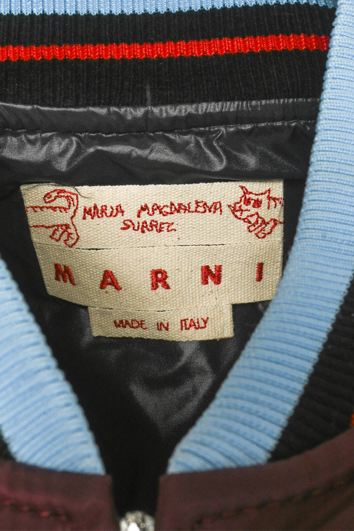 Marni Size 42 Maria Magdalena Suarez Edition Tiger Patch Bomber Jacket