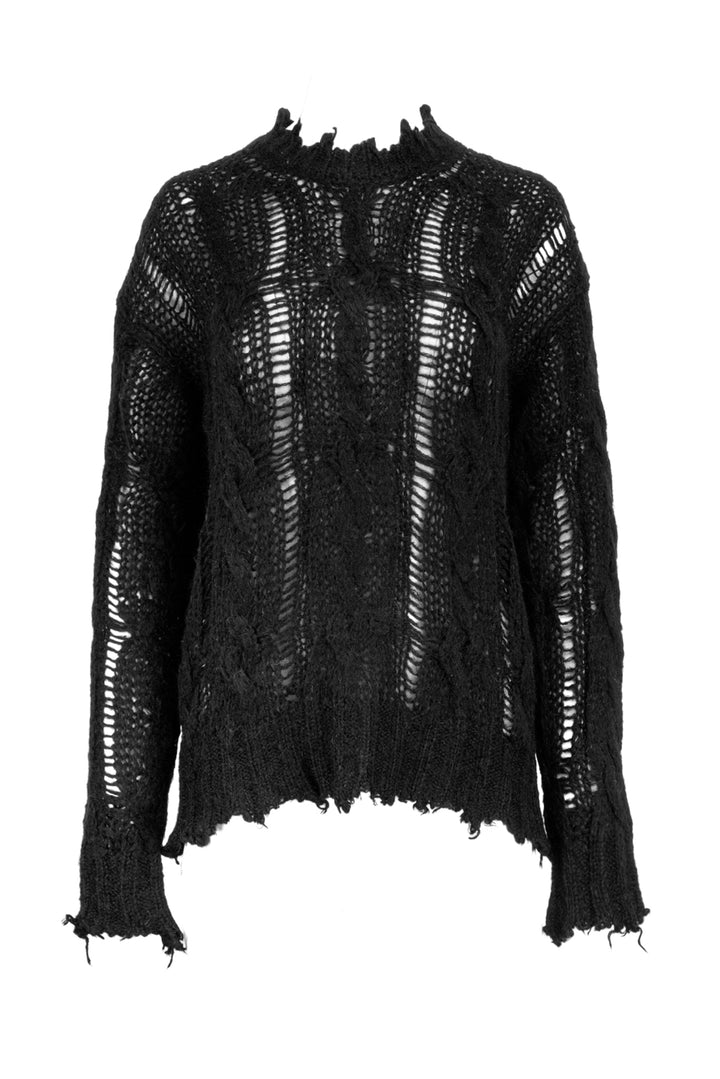 Acne Studios Size XS Distressed Loose Knit  Sweater