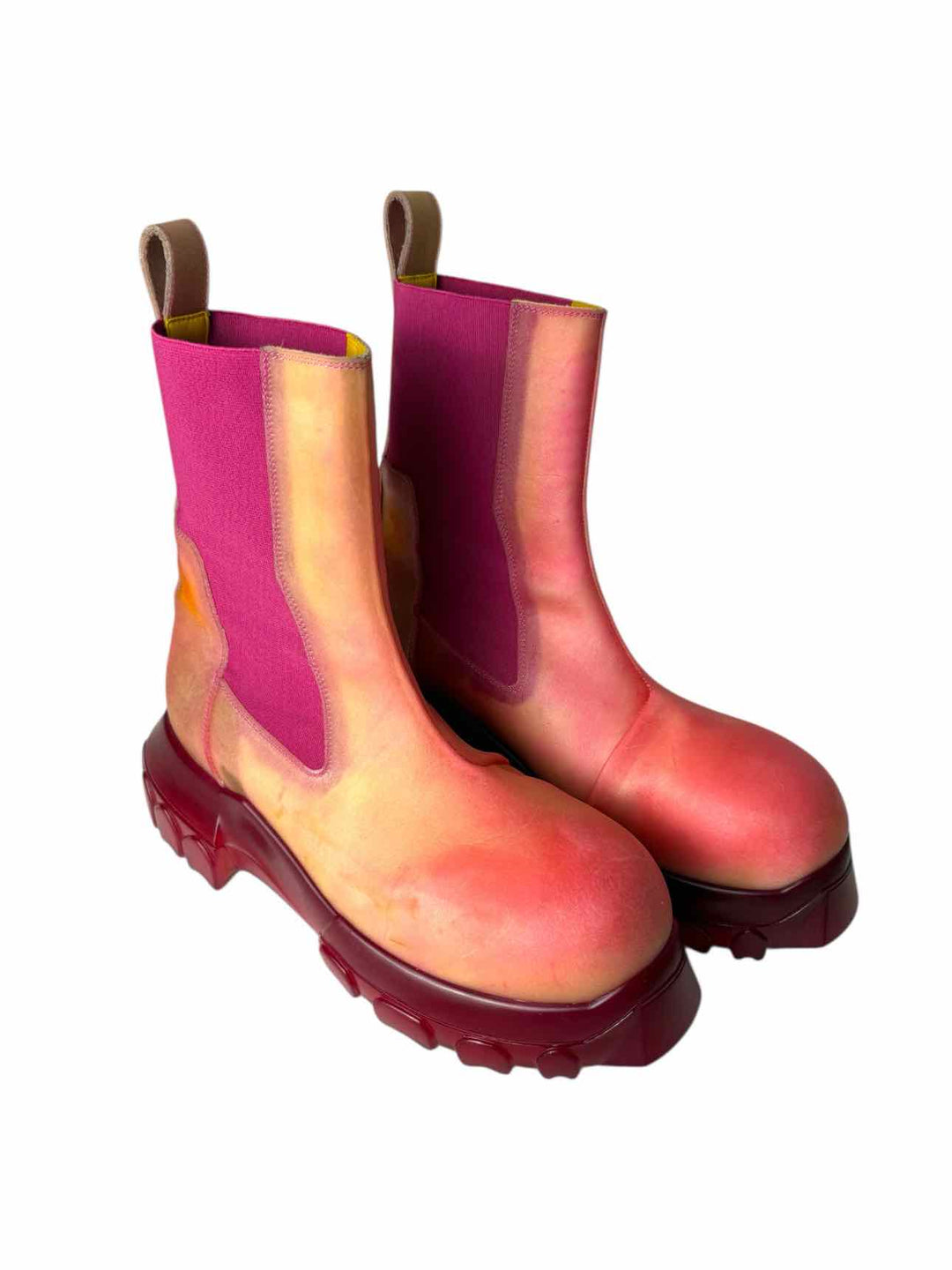 Rick Owens Size 41 Beatle Bozo Tractor Transparent Ankle Boots