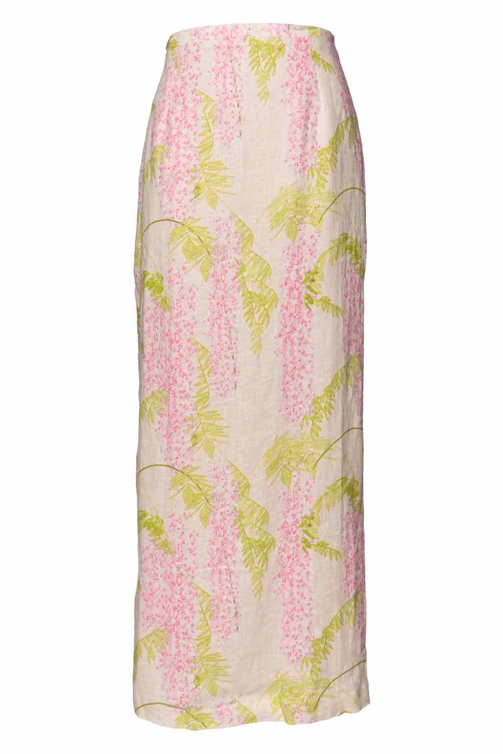 Bernadette Size 4 Norma Floral Linen Maxi Skirt