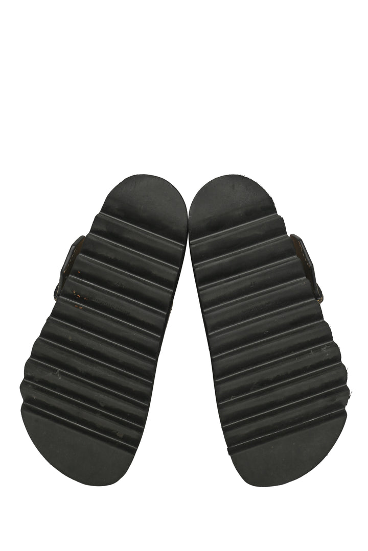 Acne Studios Size 37 Beline Python-Effect Leather Thong Sandals