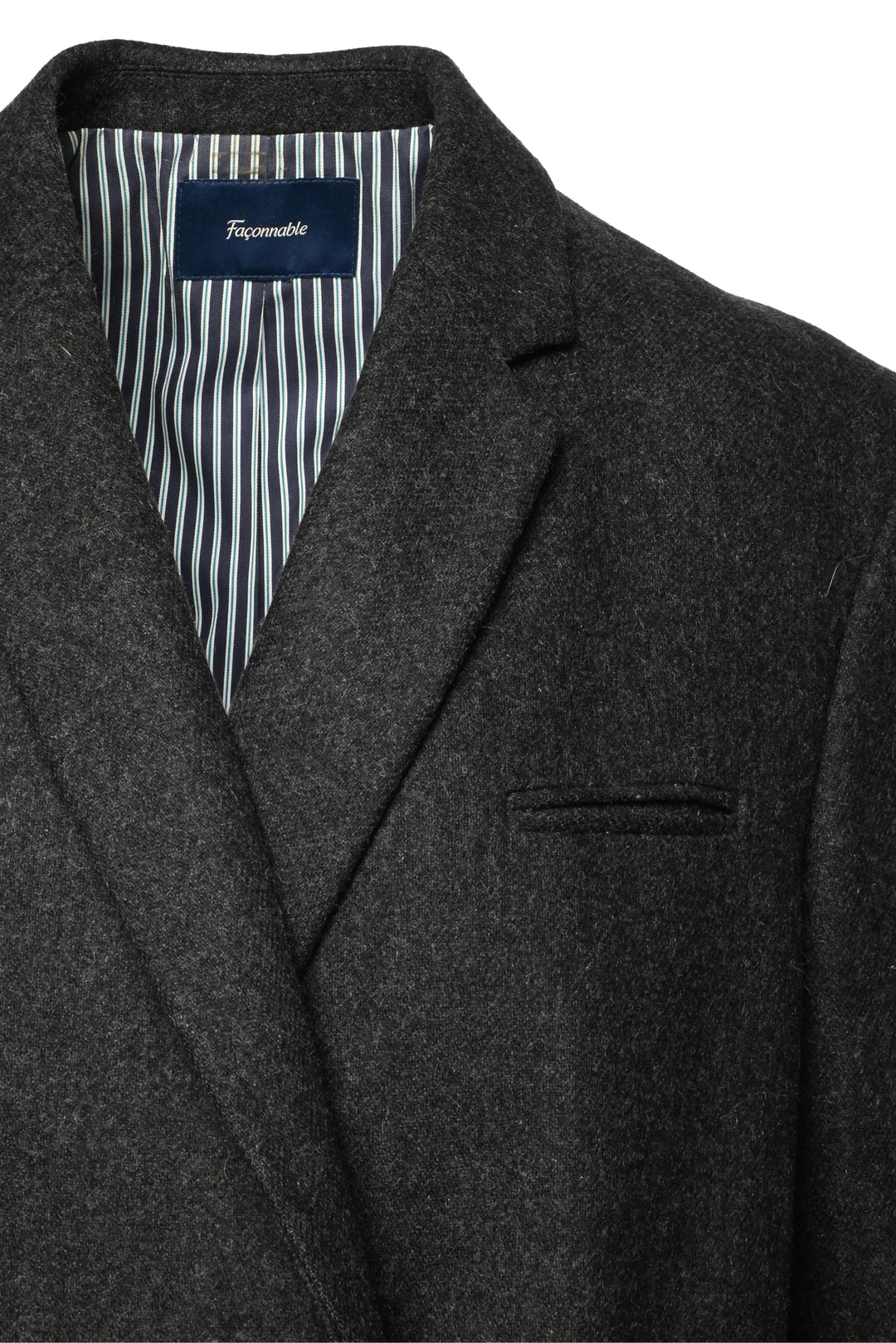 Faconnable Size S/M Wool-Blend Knit Back Panel Coat