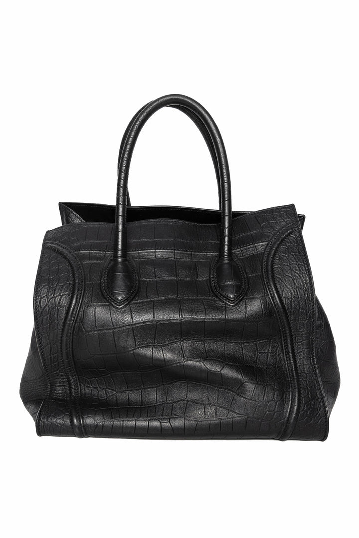 Celine Phantom Large Luggage Croc-Embossed Tote