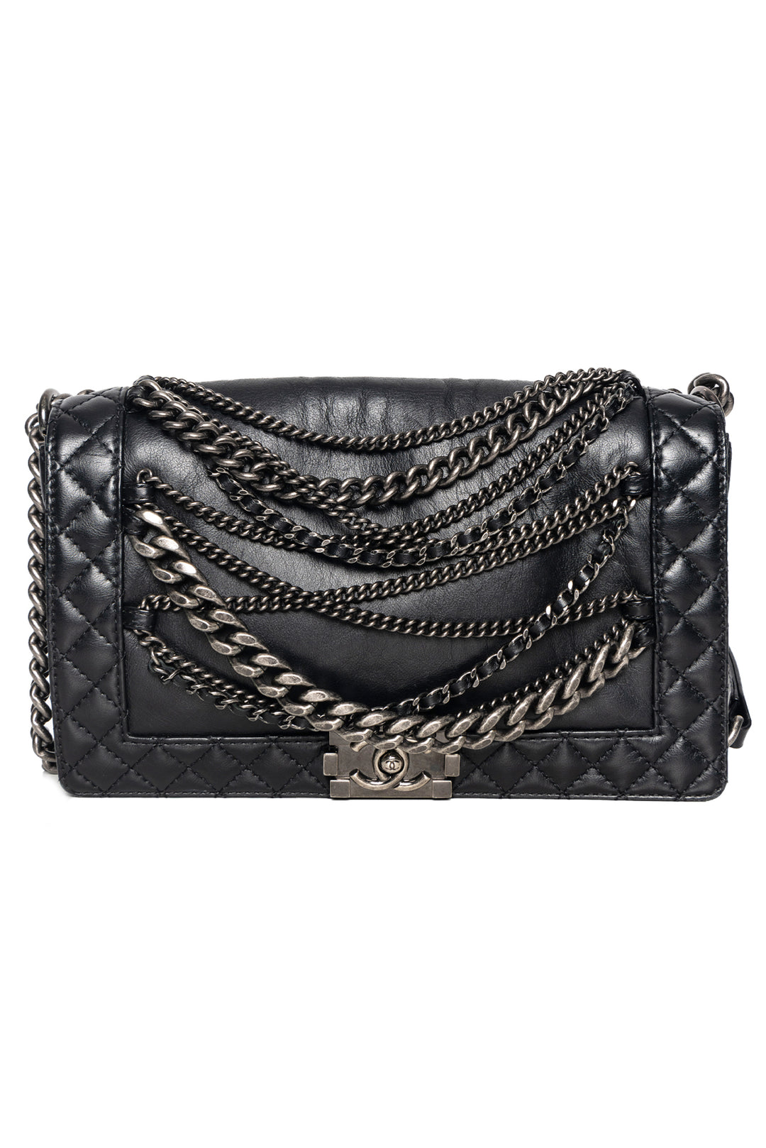 Chanel 2014 Large Boy Reverso Enchained Shoulder Bag