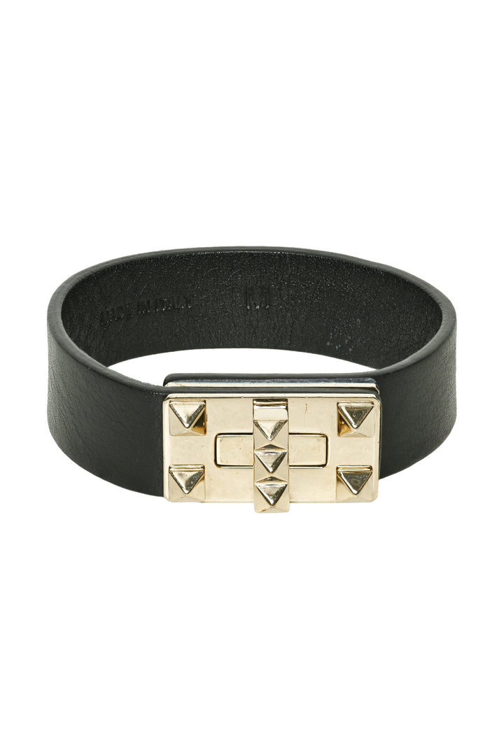 Valentino Size M Rockstud Leather Bracelet