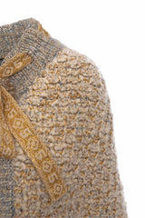 Chanel Size 42 Metallic Tweed Knit Cape