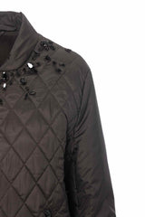 Brunello Cucinelli Size 46 Crystal Embellished Quilted Bomber Jacket