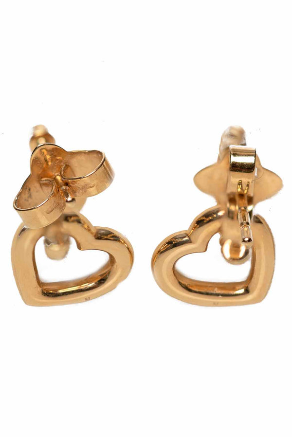 David Yurman 18K Gold & Diamond Heart Drop Earrings