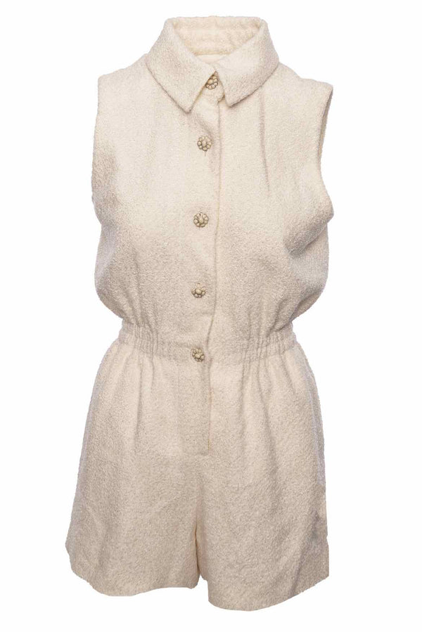 Chanel Size 36 Sleeveless Tweed Romper Jumpsuit