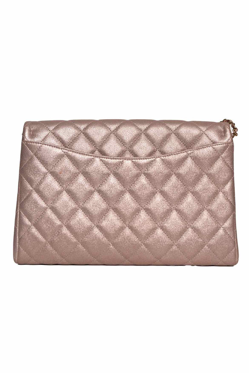 Chanel Iridescent Metalltic Single Flap Shoulder Bag