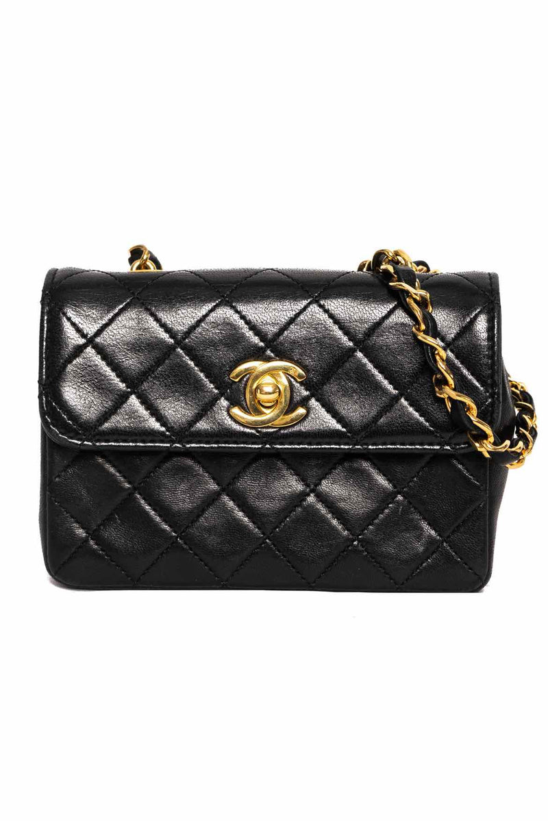 Chanel Black Micro Mini Classic Cross Body Bag - Chanel