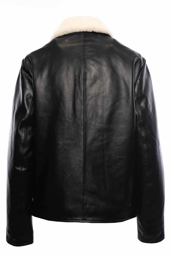 Sandro Size S Men's Shearling Leather Jacket