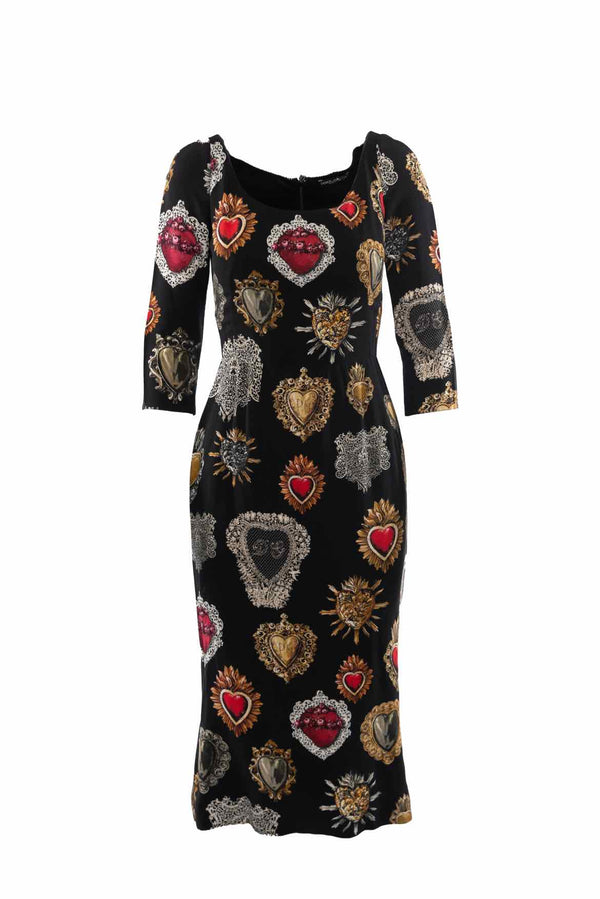Dolce & Gabbana Size 38 Sacred Heart Cady Dress
