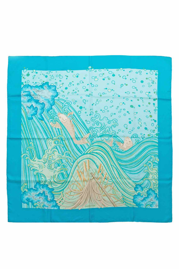 Hermes A Contre Courant Silk Scarf