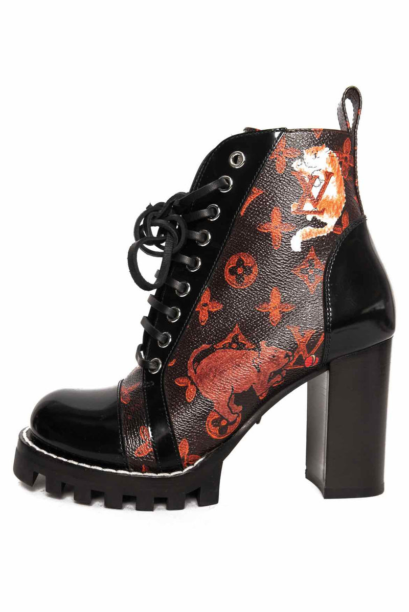 Louis Vuitton Catogram Star Trail Ankle Boot Size 37