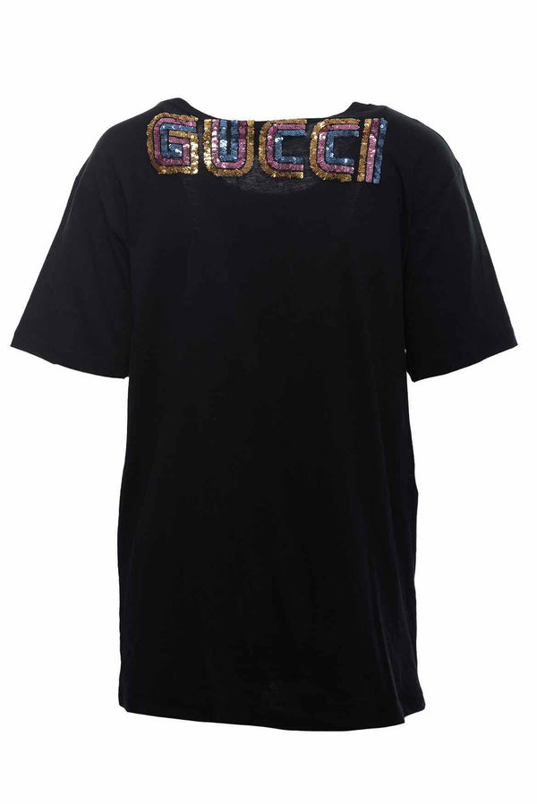 Gucci 2018 Size S Sequin French Bulldog T-shirt