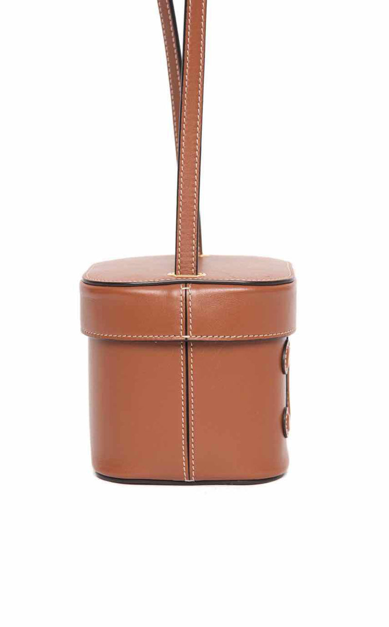 Celine Small Leather Bucket Bag in Brown