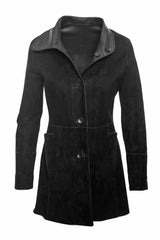 Group Size 40 Reversible Leather & Suede Coat