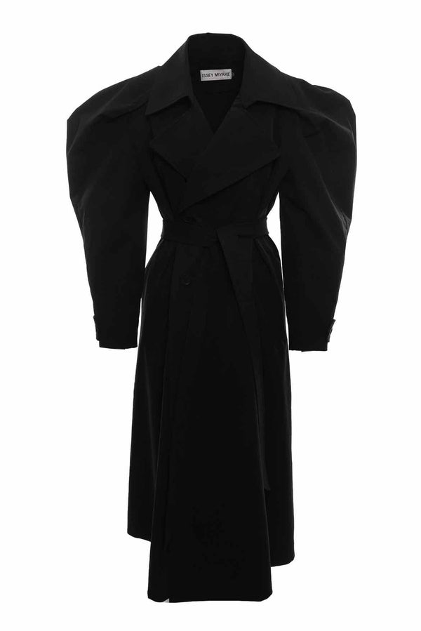 Issey Miyake 2023 Size 3 R Double-Breasted Belted Trench Coat
