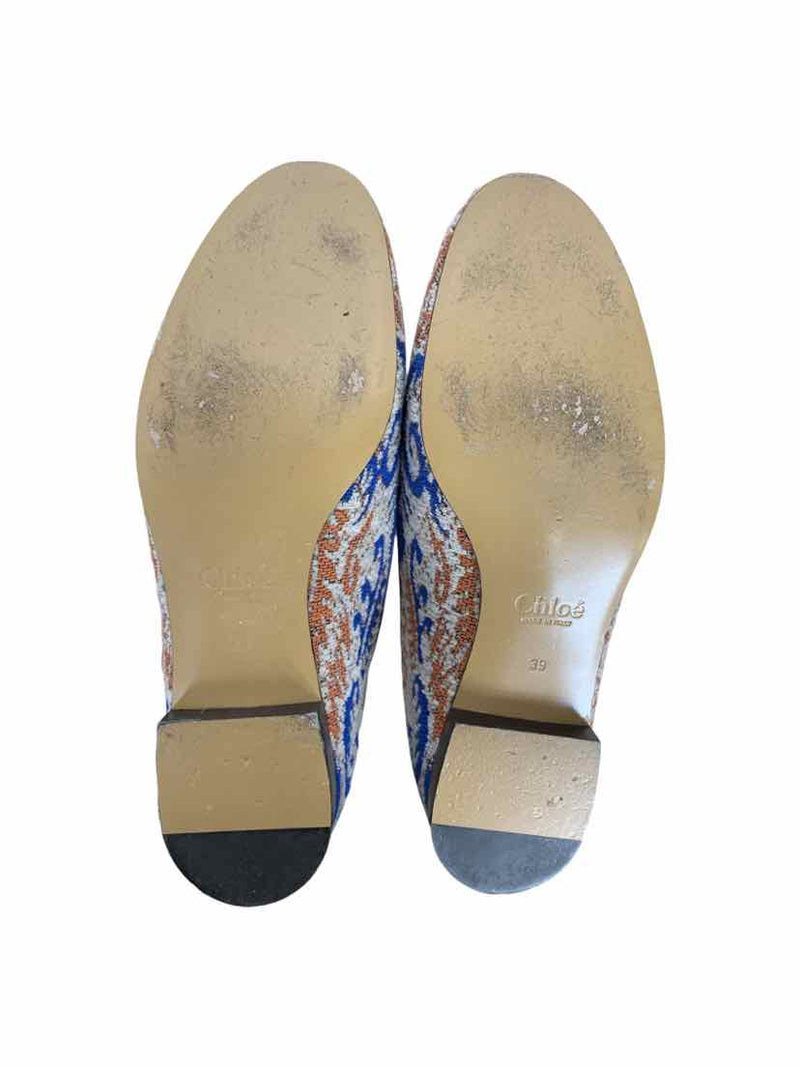 Chloe Size 39 Tapestry Jacquard Loafers
