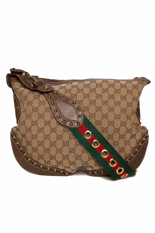 Gucci GG Pelham Studded Shoulder Bag