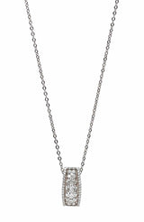 Platinum, 18K White Gold & Diamond Necklace