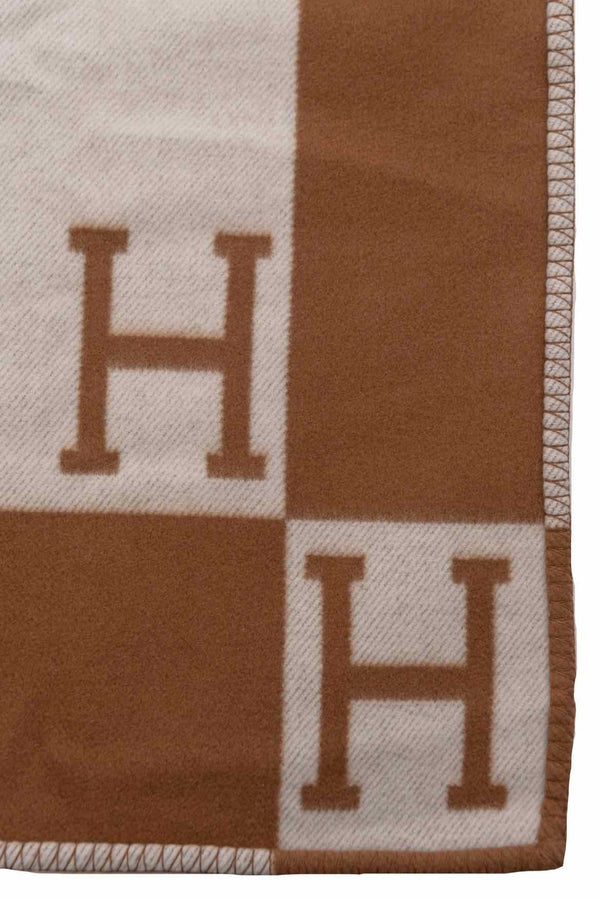Hermes Avalon H Motif Throw Blanket