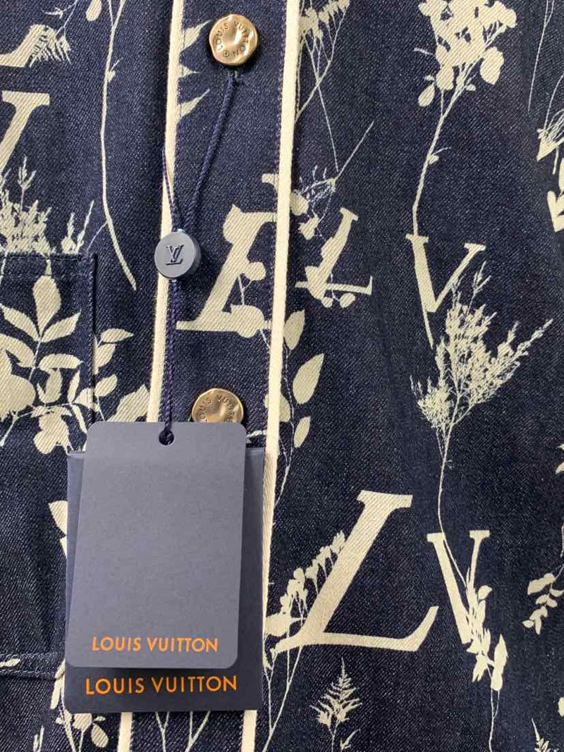 Louis Vuitton LEAF DENIM BASEBALL SHIRT New M