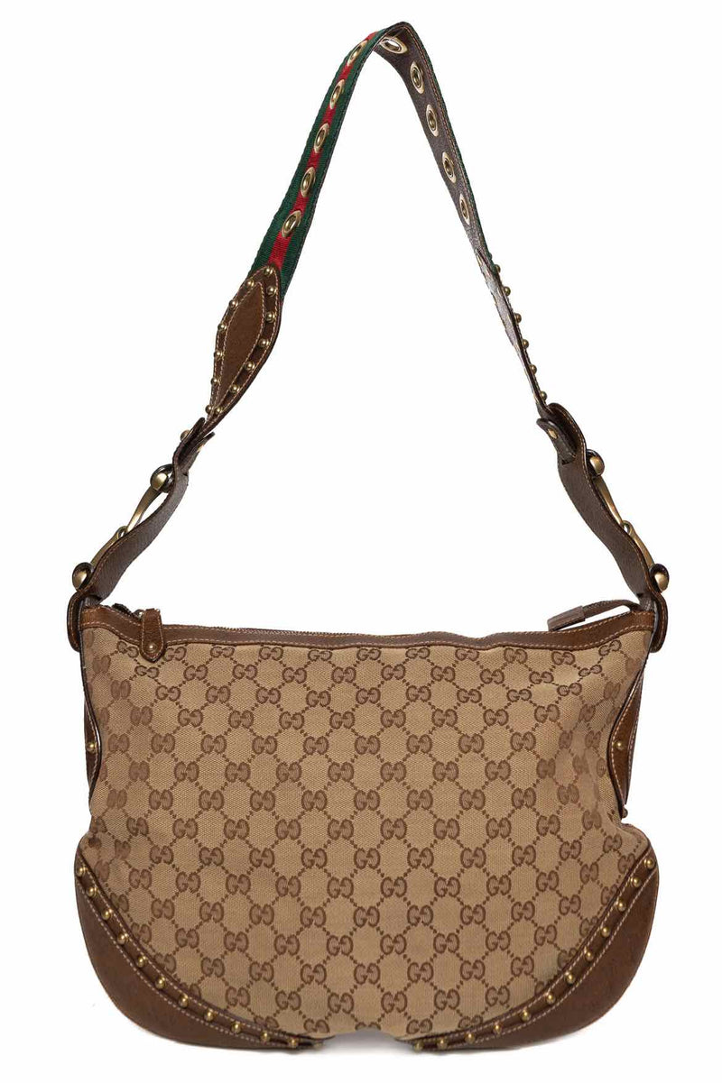 Gucci GG Pelham Studded Shoulder Bag Turnabout Luxury Resale