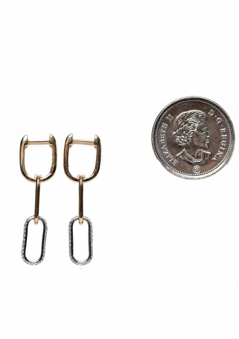 Effy 14K Gold Paperclip Earrings