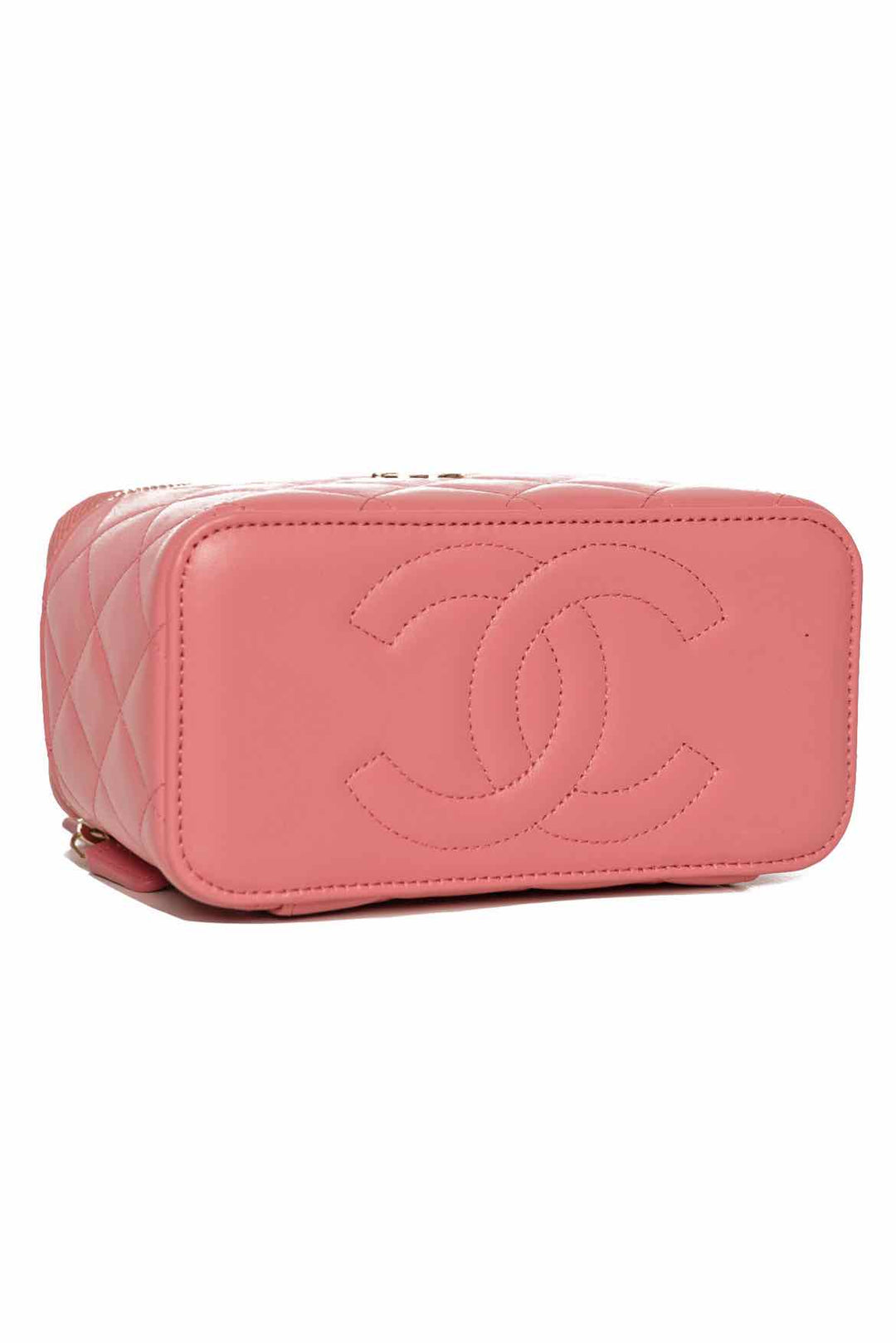 Chanel Quilted CC Top Handle Vanity Case Crossbody