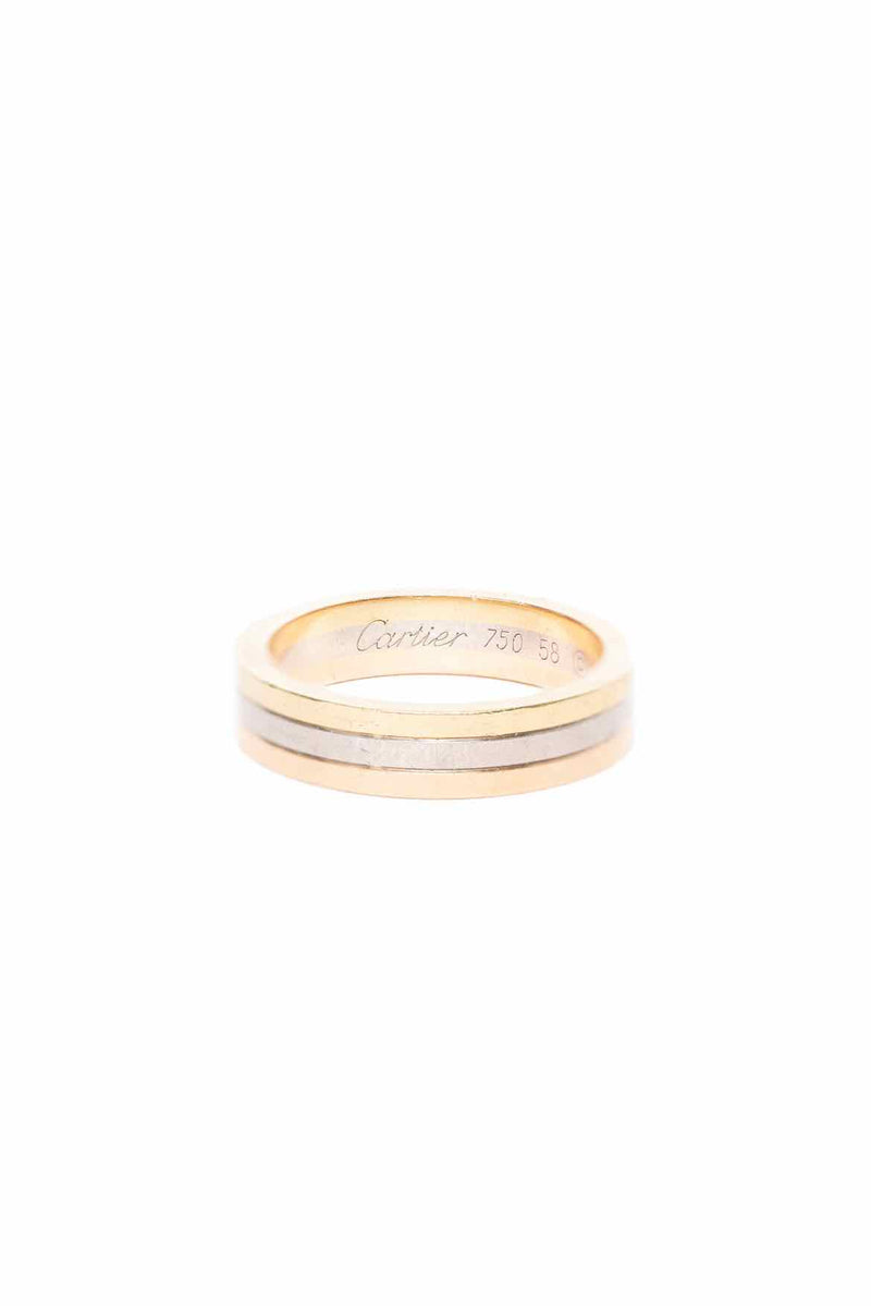 Cartier Size 8 Three Tone Gold Ring