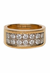 Size 5.5 18K & 19K Gold & Diamond Ring