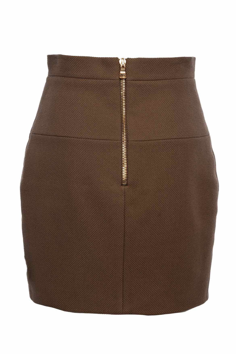 Balmain Size 38 Double Buttoned Skirt