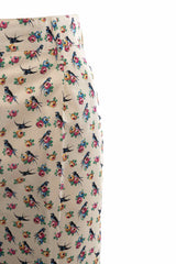 Prada Resort Size 38 Floral Print Silk Pants