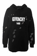 Givenchy Size XS Destroyed Logo Hoodie