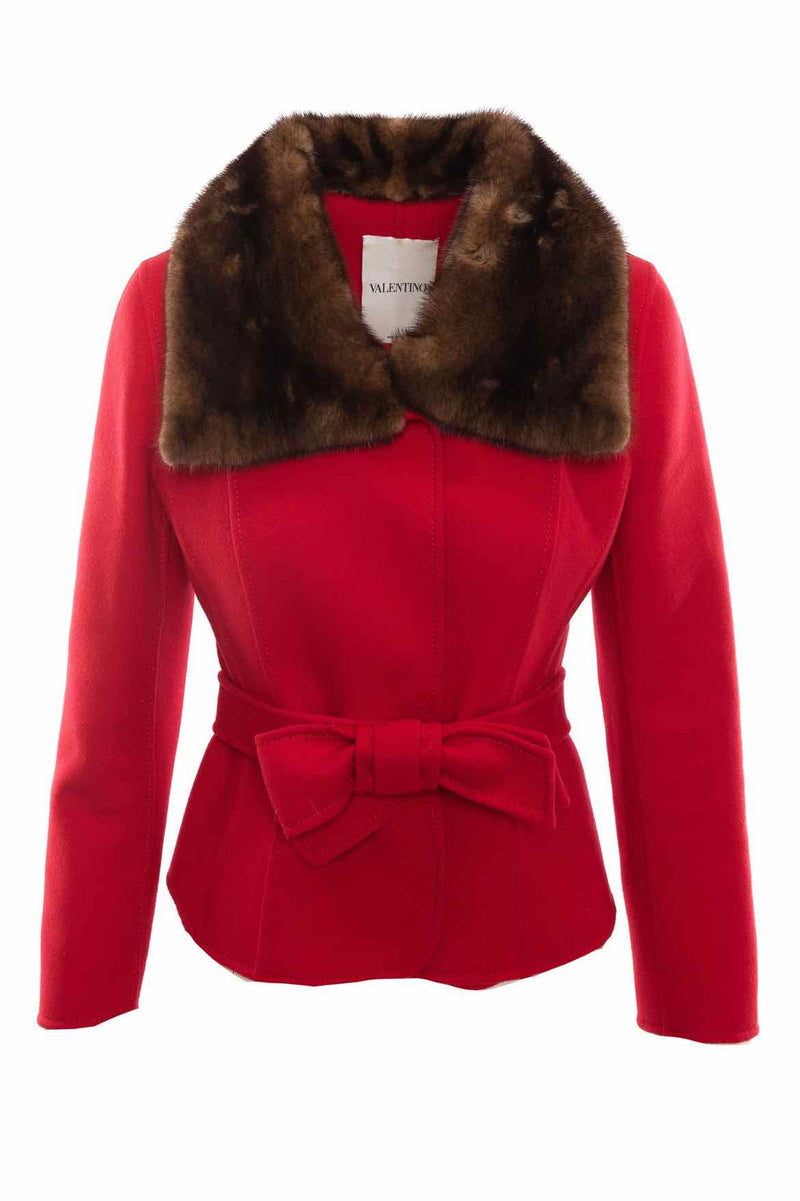 Valentino fur outlet coat