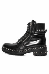 Balmain Leather Studded Accents Combat Boots Size 38