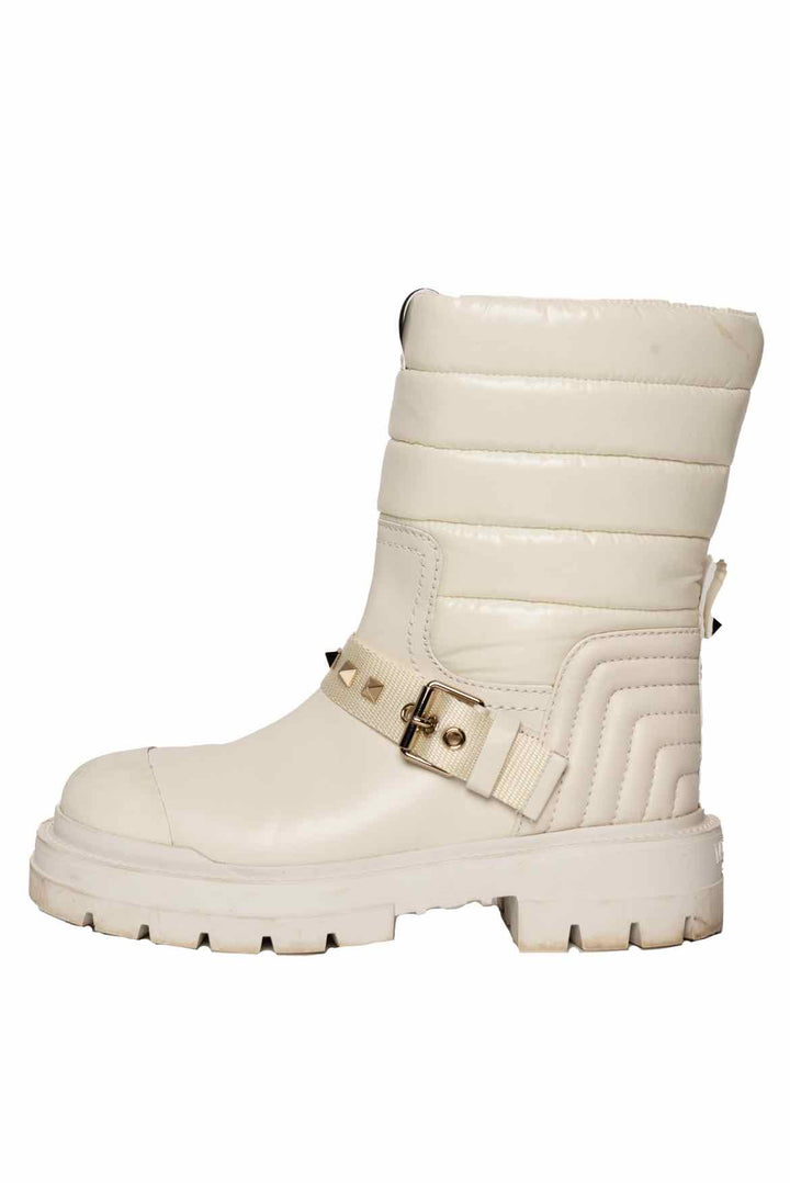 Valentino Size 36 Rockstud Accent Quilted Snow Boots