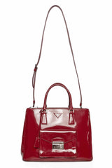 Prada Patent Leather Front Pocket Double Zip Lux Tote