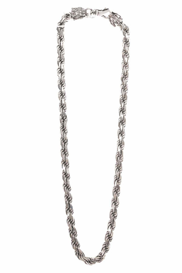 Emanuele Bicocchi Silver Rope Chain Necklace