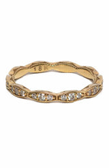 Tocai Bands Size 5.5 Sculpted Crescent Diamond Eternity Ring