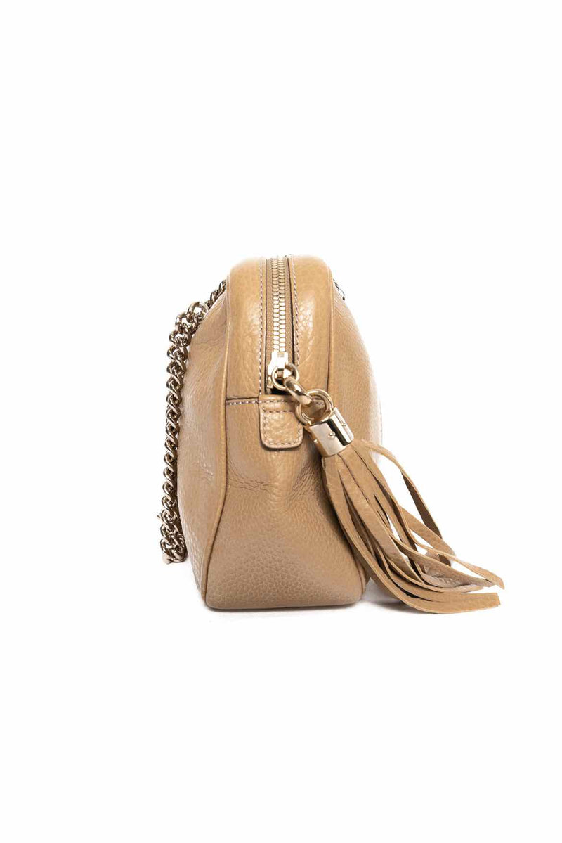 Gucci Pebbled Leather Soho Chain Shoulder Bag
