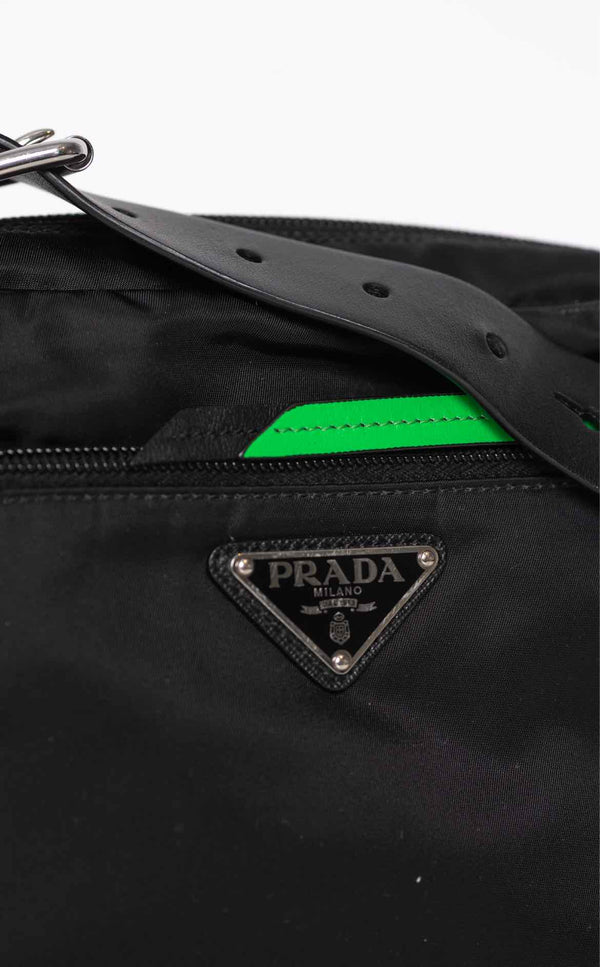 Prada New Vela Nylon Studded Crossbody Camera Bag