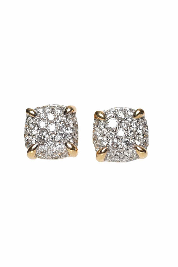 David Yurman 18K Yellow Gold & Diamond Chatelaine Stud Earrings