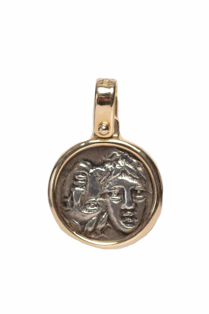 Ancient Greek Gemini Coin Pendant