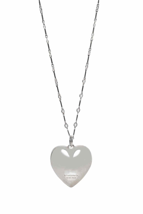 Tiffany Silver Puffy Heart Necklace