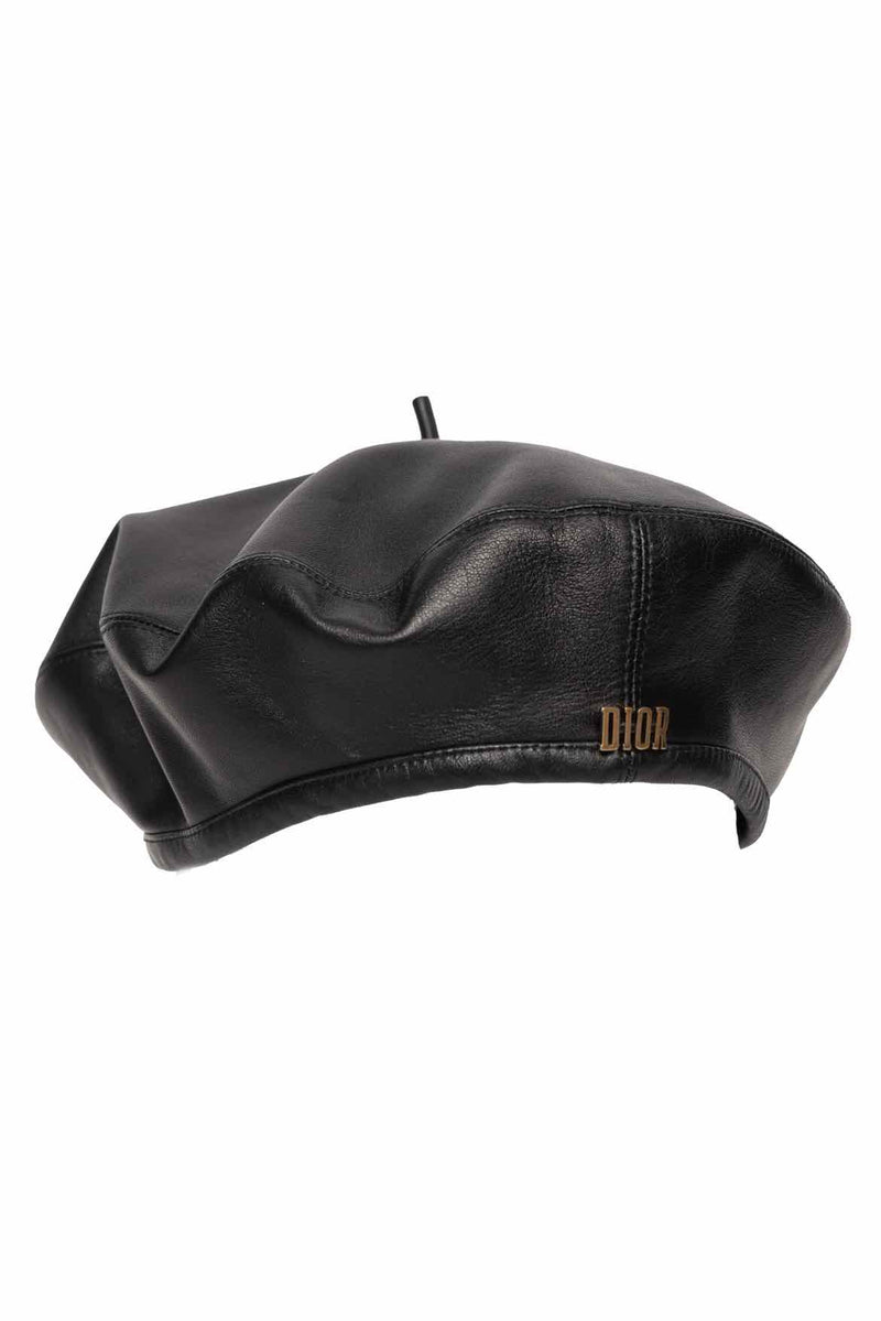 Dior beret leather sale